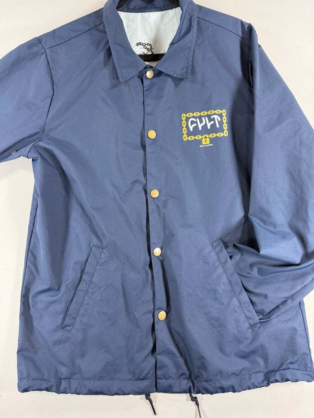 Cult Throw Away The Key Navy Blue Coaches Jacket